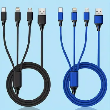 3-In-1 Fast Charging Cable for iOS, Type-C, Micro